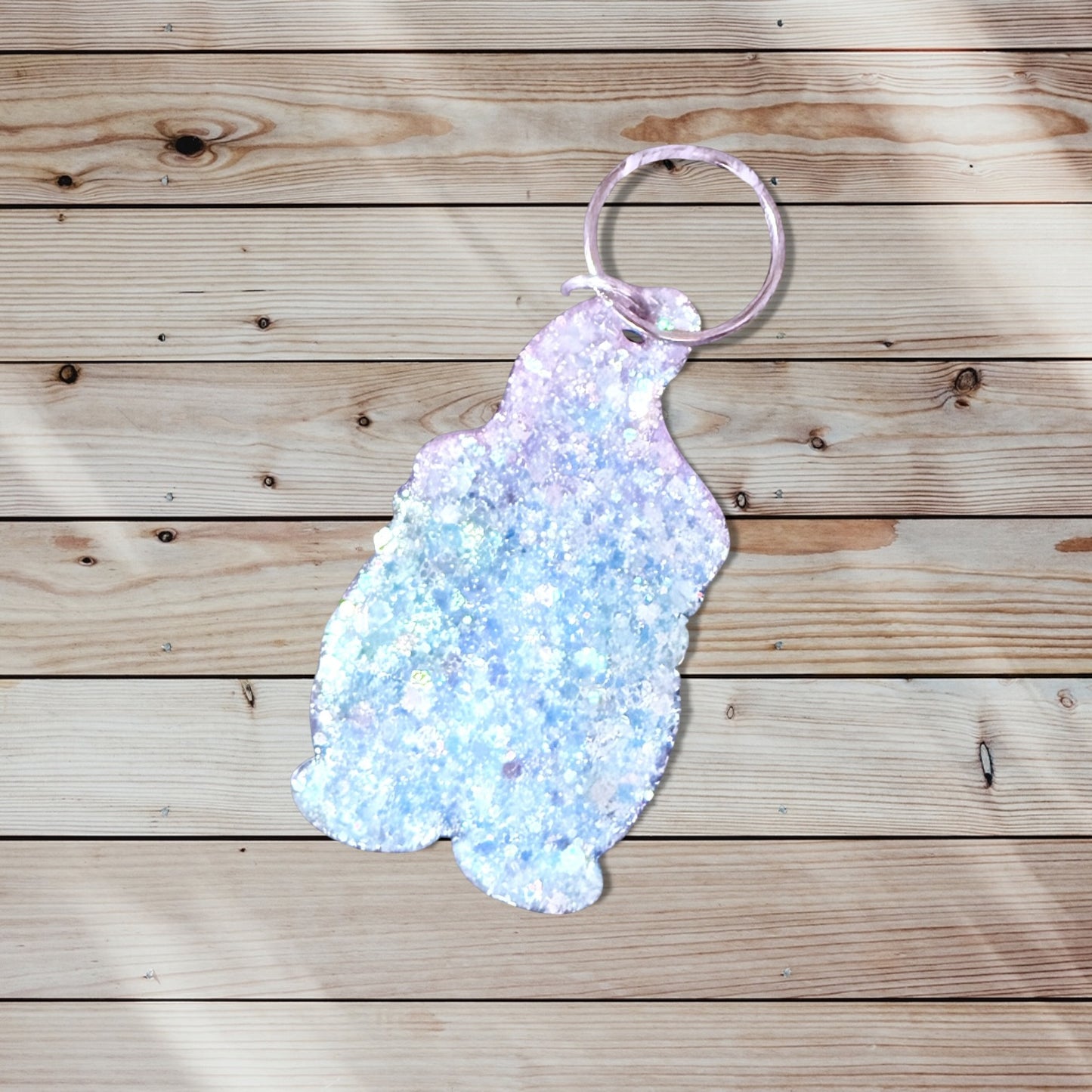 Glitter Acrylic Keychain - Girl Gnome