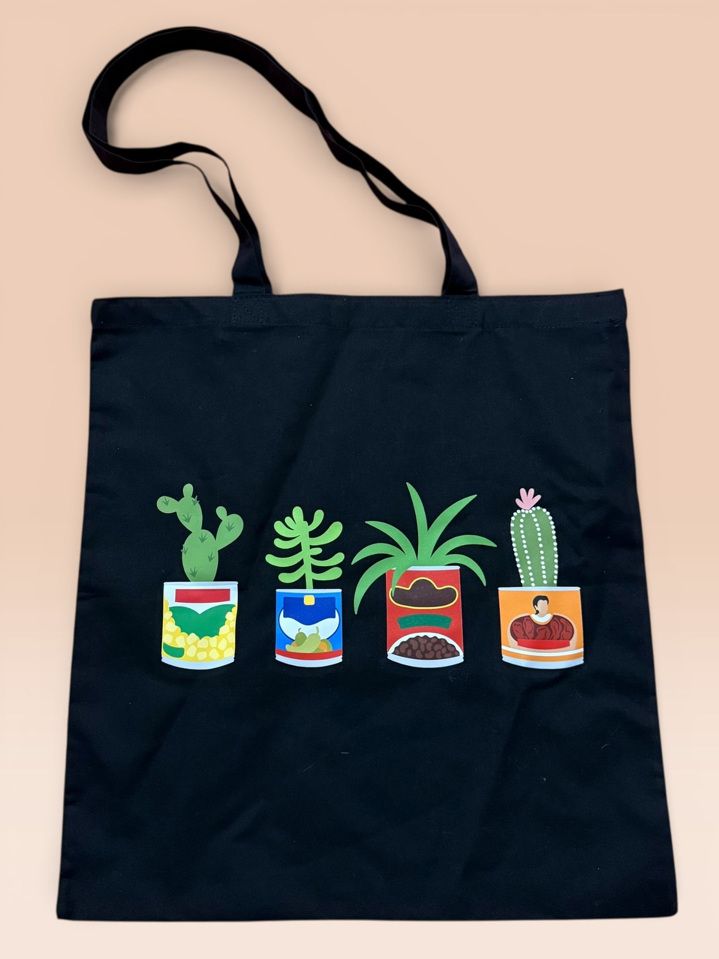 Cactus in cans tote bag