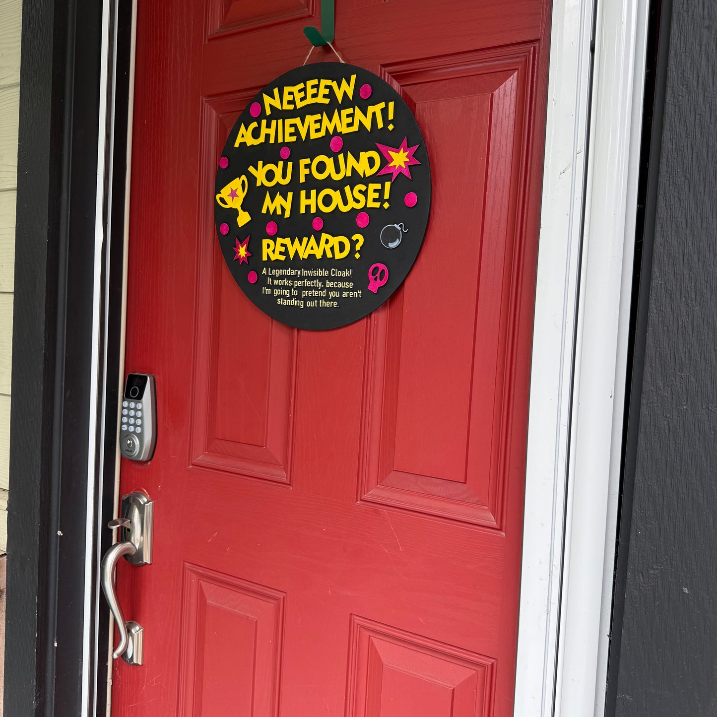 New Achievement! You Found My House! Door Sign