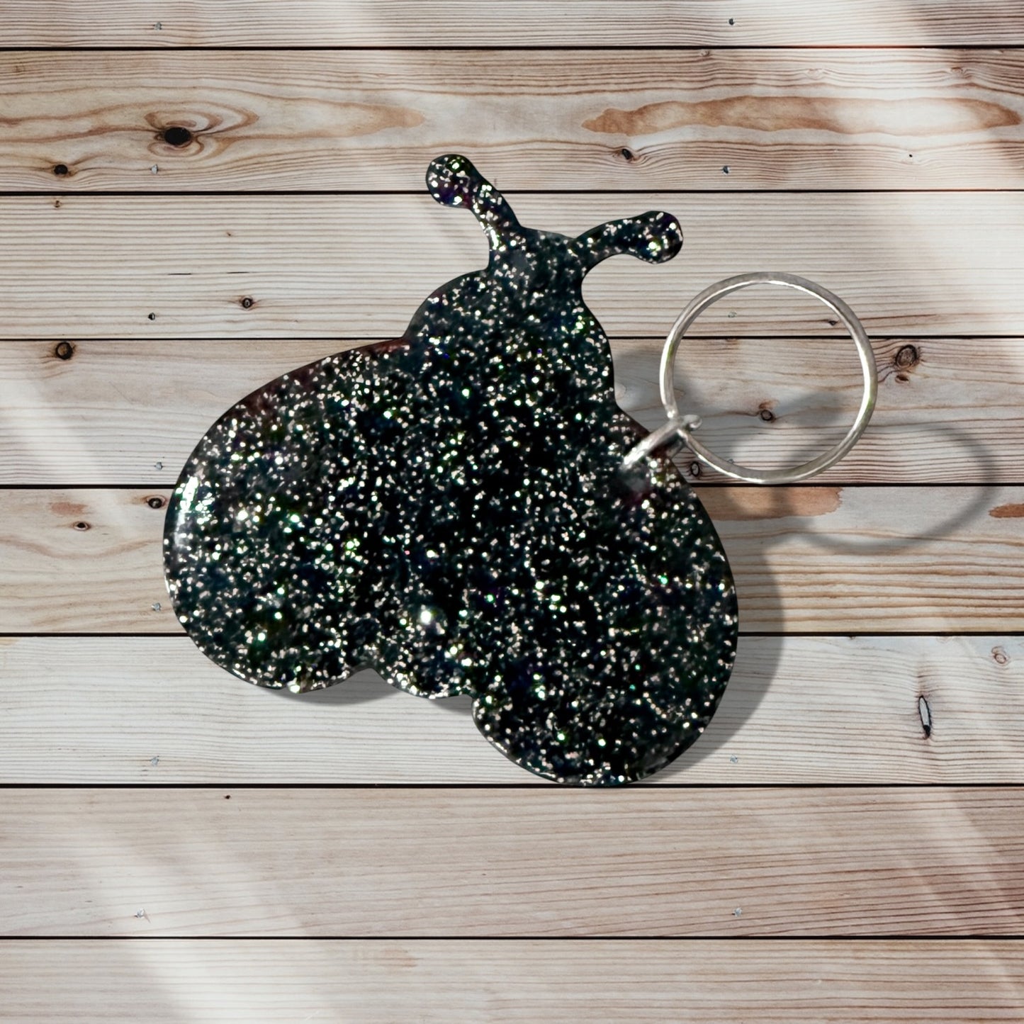 Glitter Acrylic Keychain - Ladybug