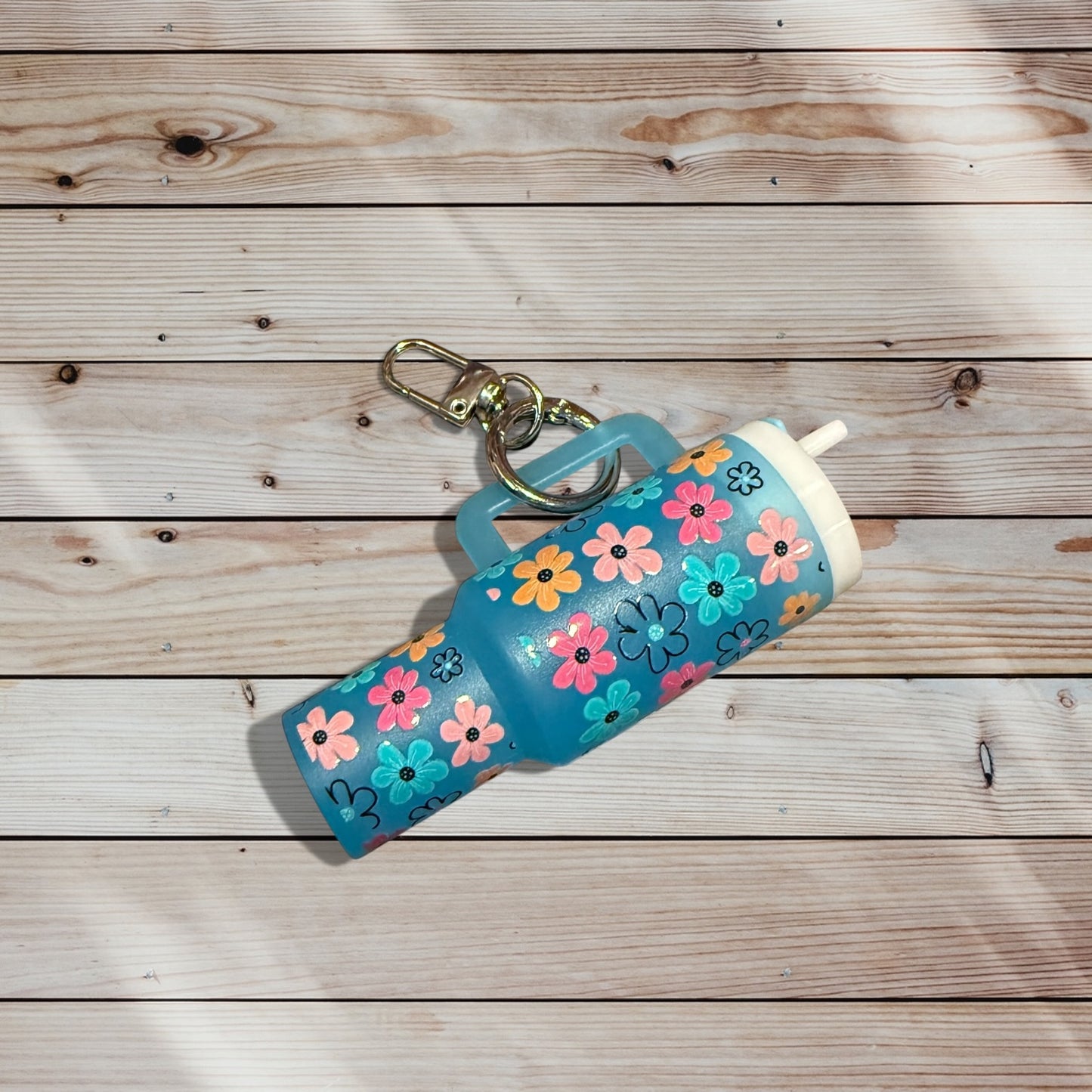 Mini Tumbler Keychain – Flowers