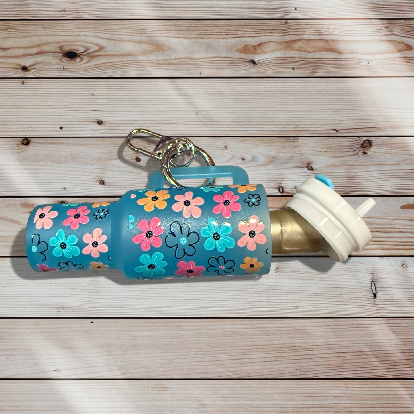 Mini Tumbler Keychain – Flowers