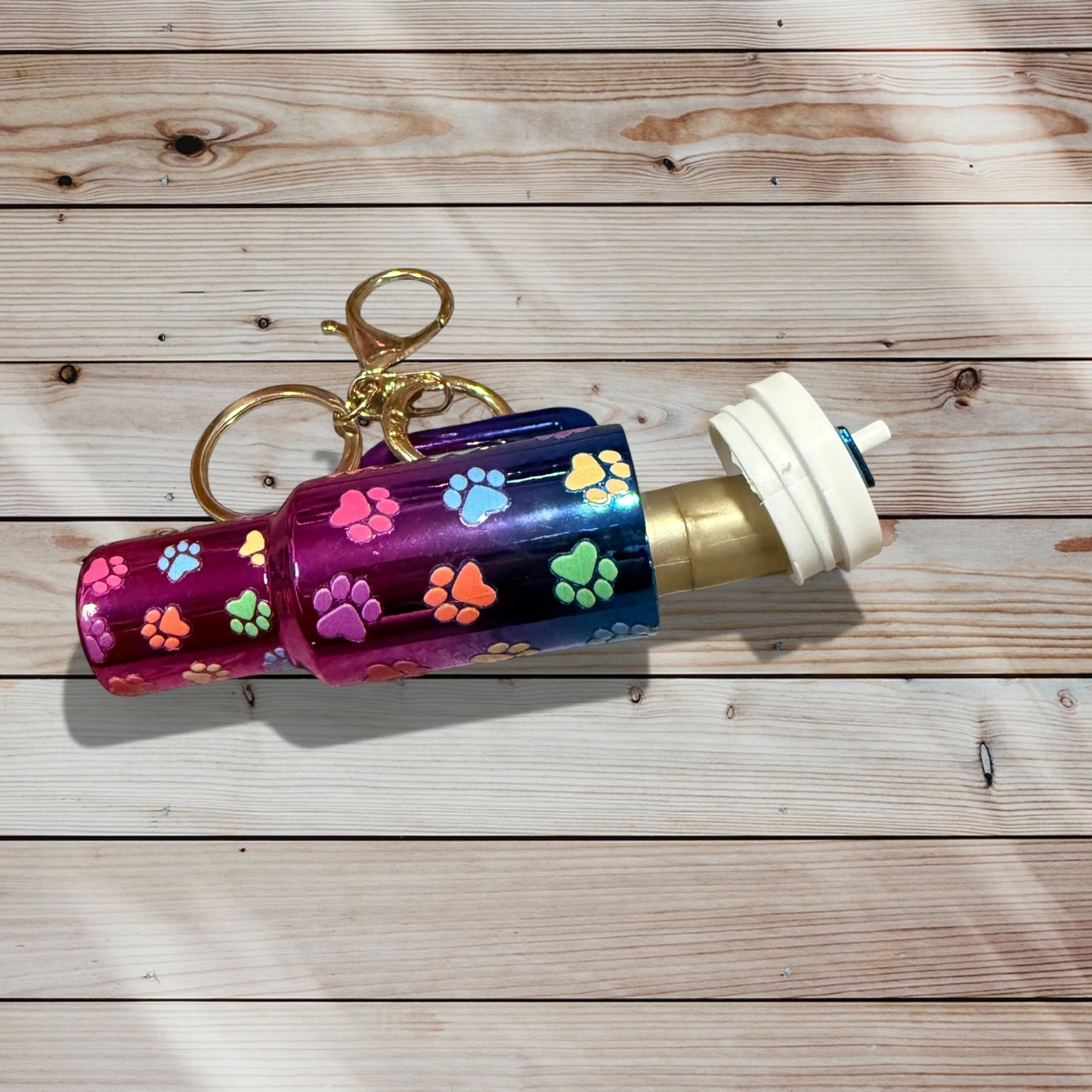 Mini Tumbler Keychain – Rainbow Paws