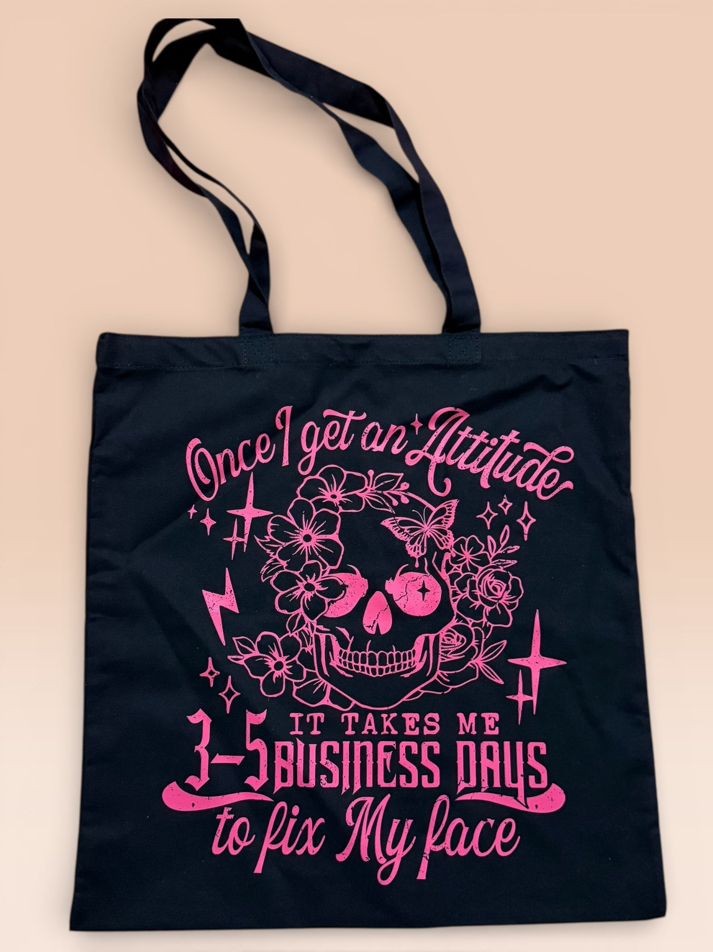 Sassy black tote bag