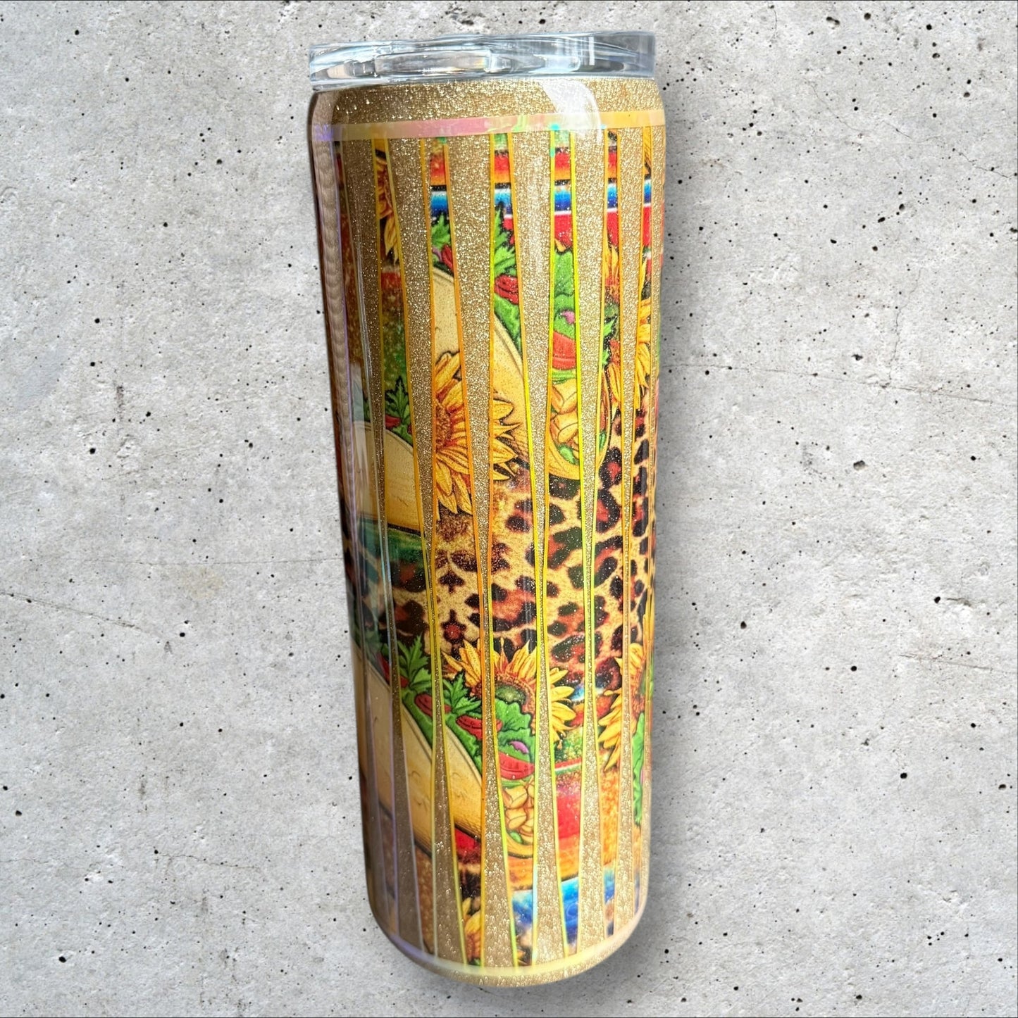 Glitter Tumbler  - Leopard Taco