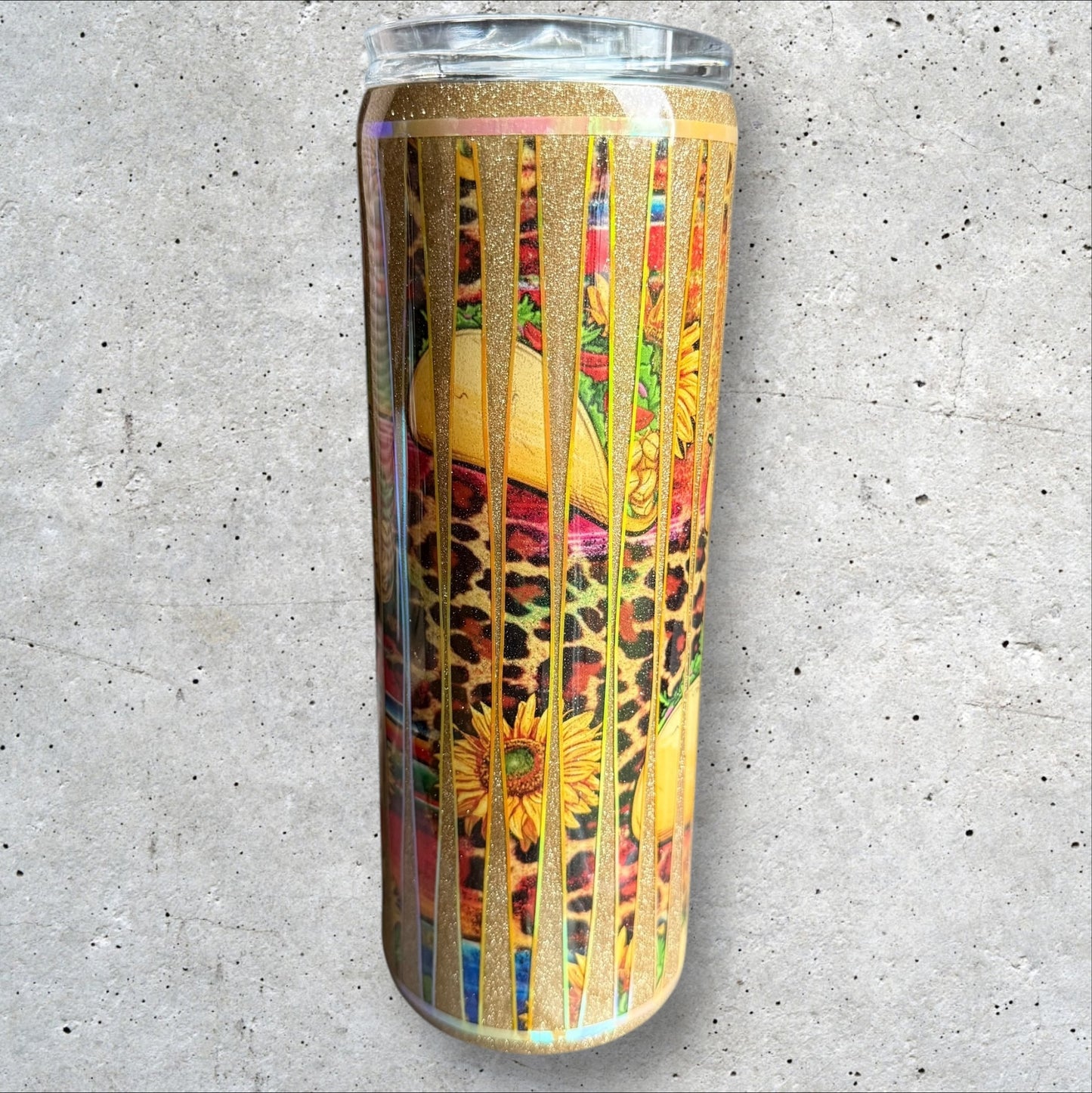 Glitter Tumbler  - Leopard Taco