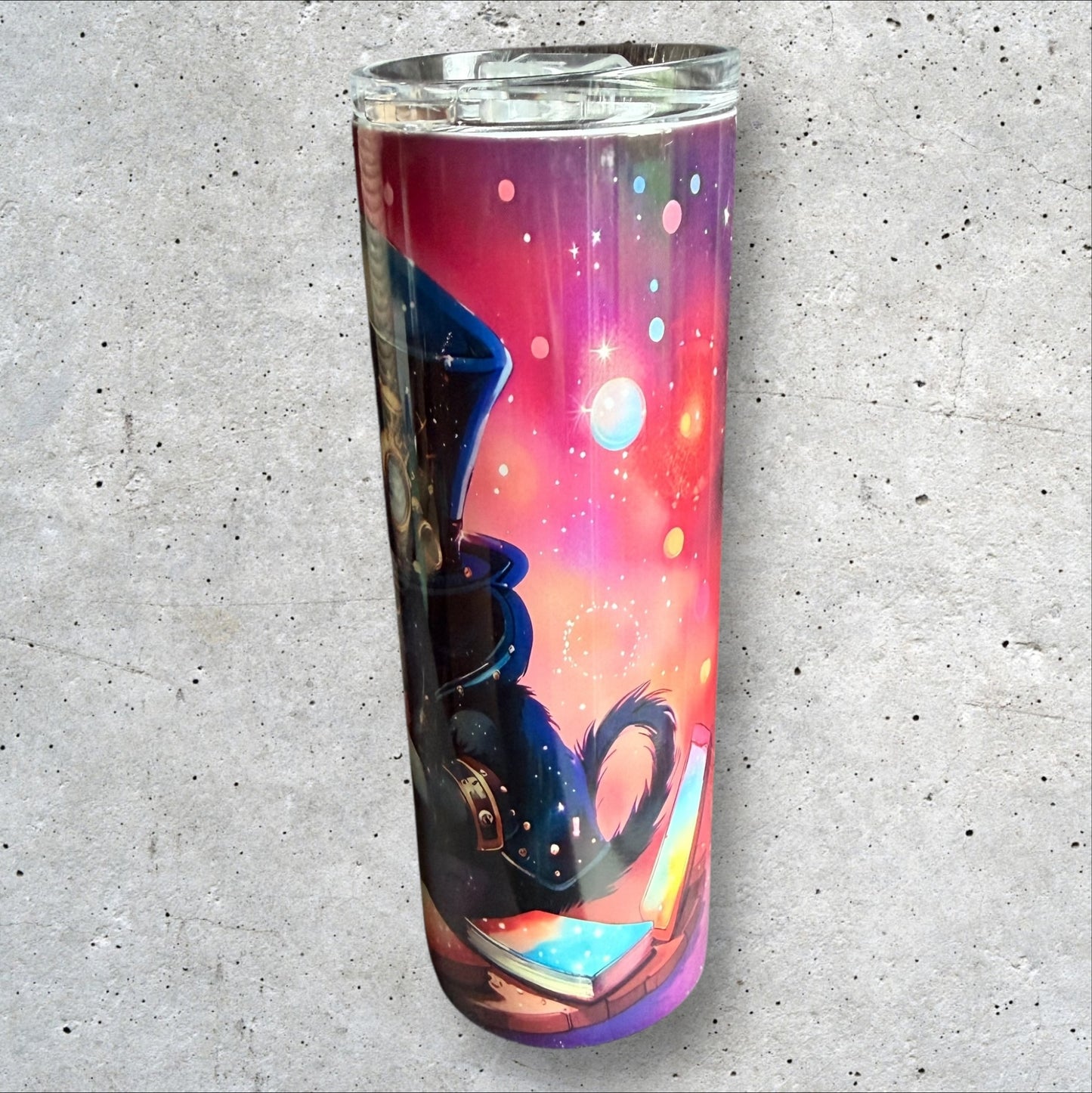 Sublimation Tumbler - Pink Steampunk Cat
