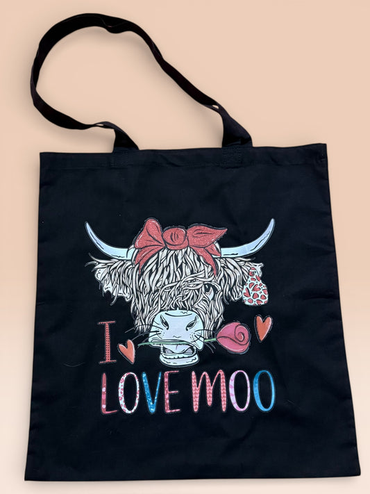 I love moo tote bag